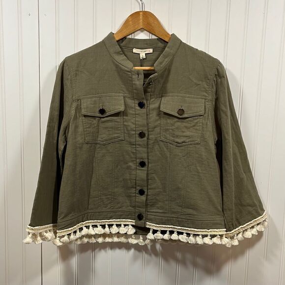 Le Lis Finley Olive tassel jacket - Picture 1 of 5